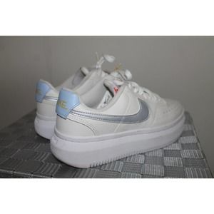 NIKE Court Vision Alta Ltr Women’s Size 7 - DV2176-001: White/Silver